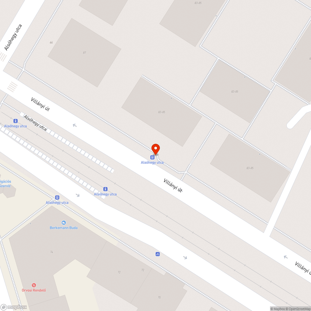 Eltűnt esőbeálló bejelentés helye