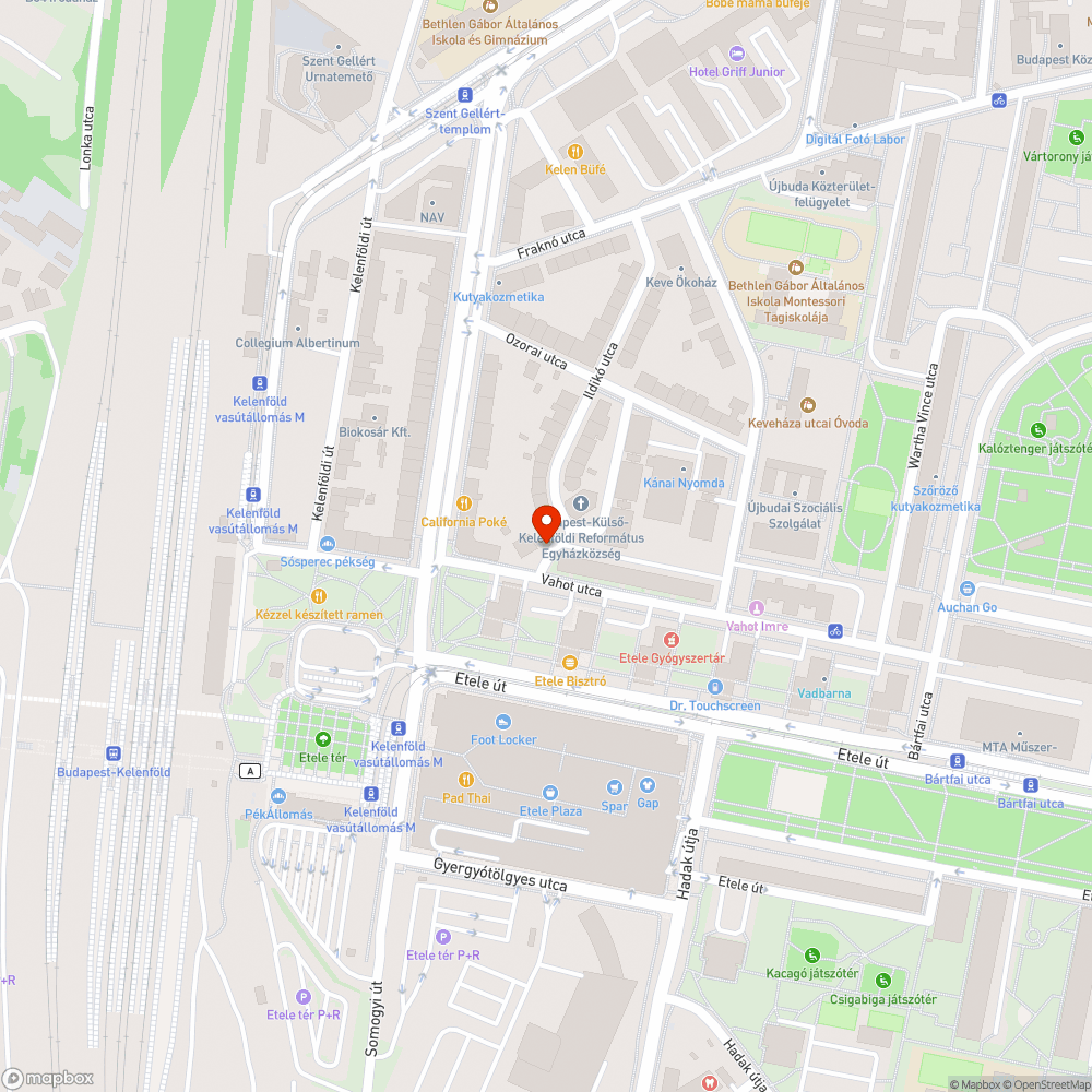 Hiányzó járda bejelentés helye