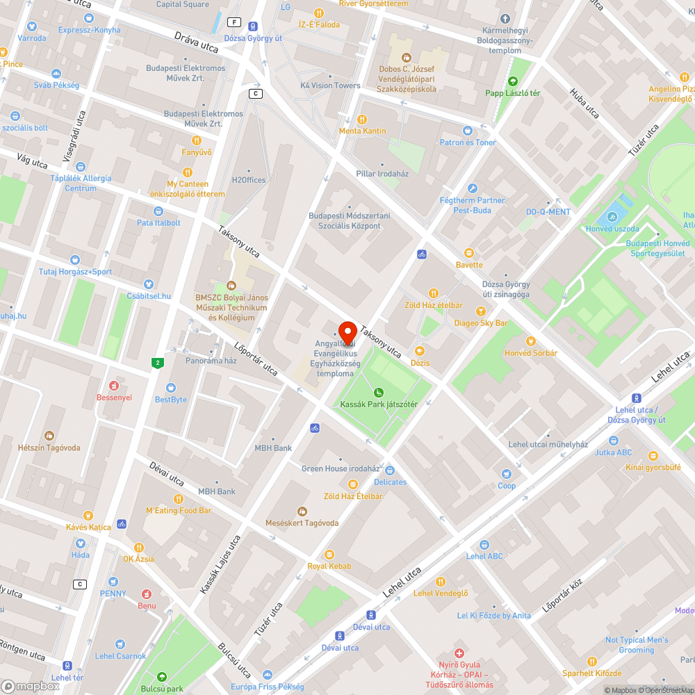 Kiégett lámpa bejelentés helye