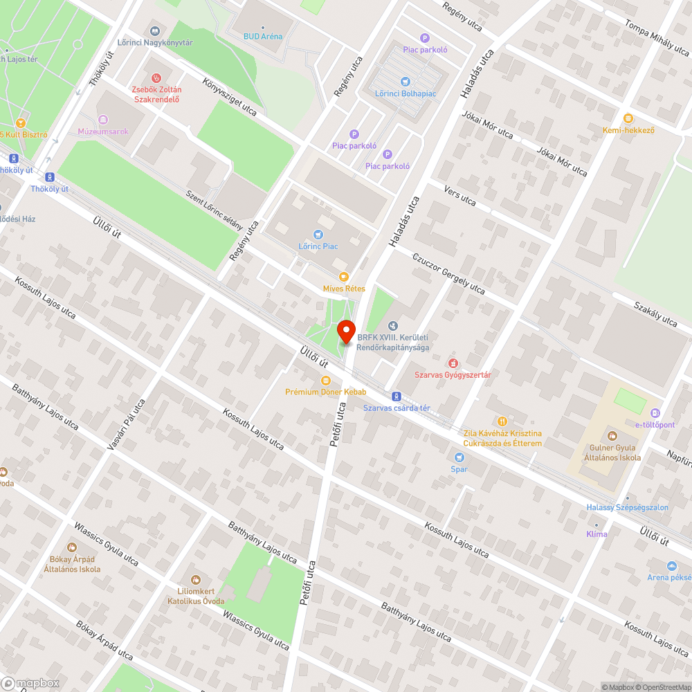 Szarcas csárda tér futár kijelzők hiánya bejelentés helye