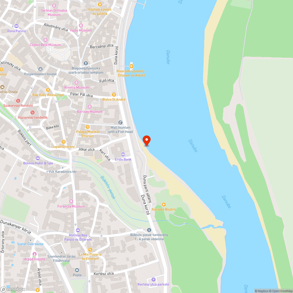 Hajózóbólya.a parton bejelentés helye