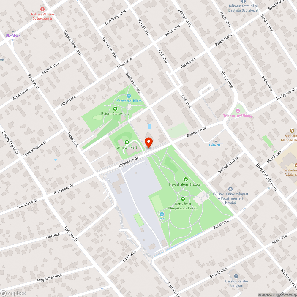 Megsüllyedt járda bejelentés helye