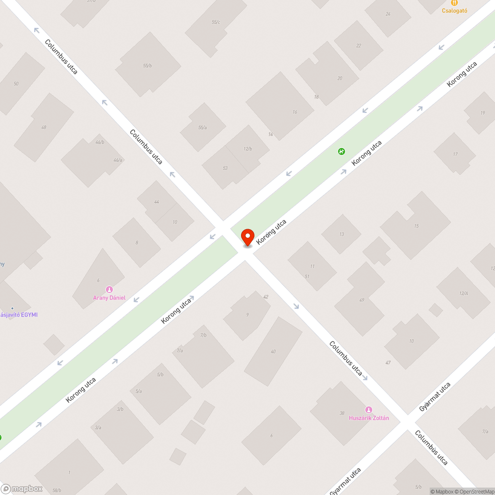 Korong utcai kutyafuttató táblái bejelentés helye