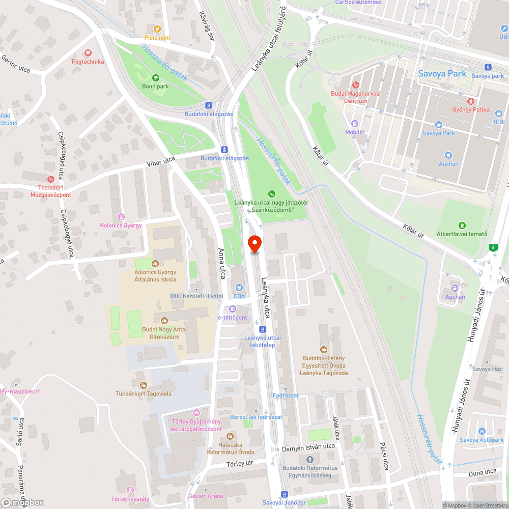 Faültetés bejelentés helye