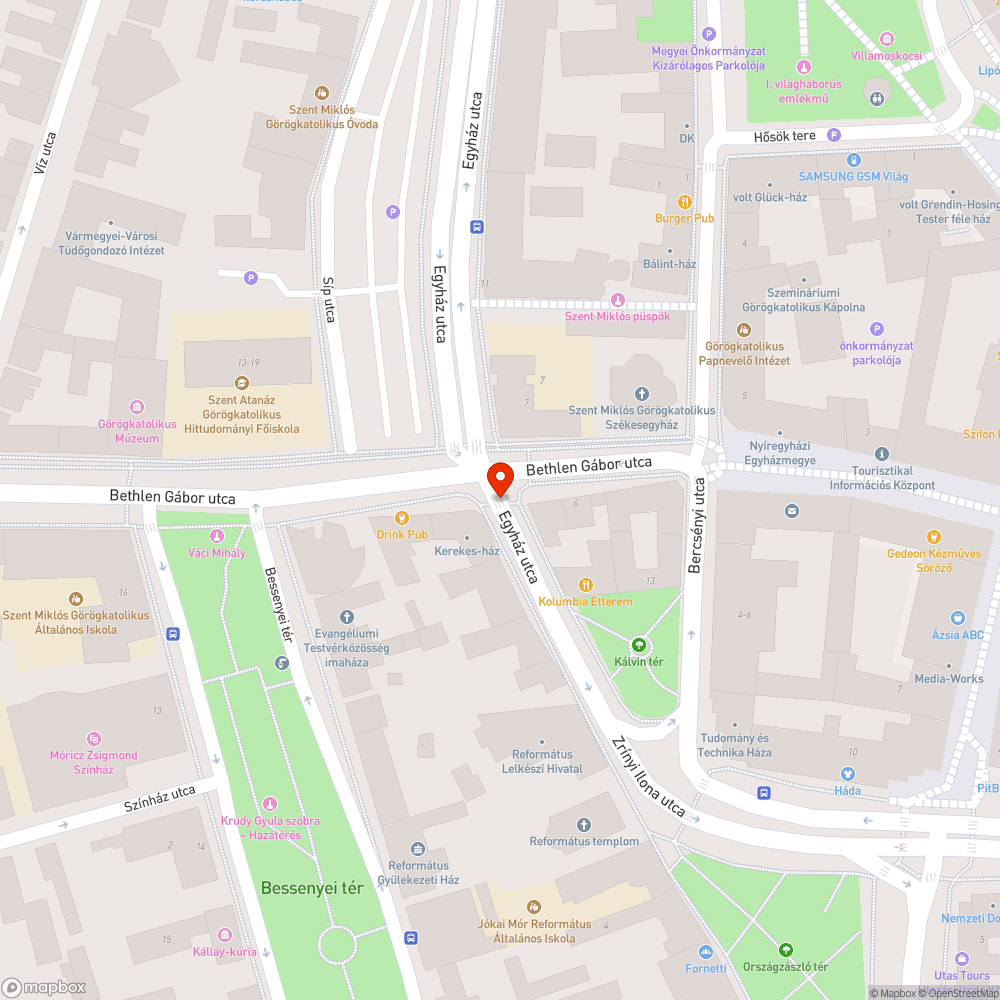 Csökkenő zöldfelület a NYÍRVV támogatásával bejelentés helye