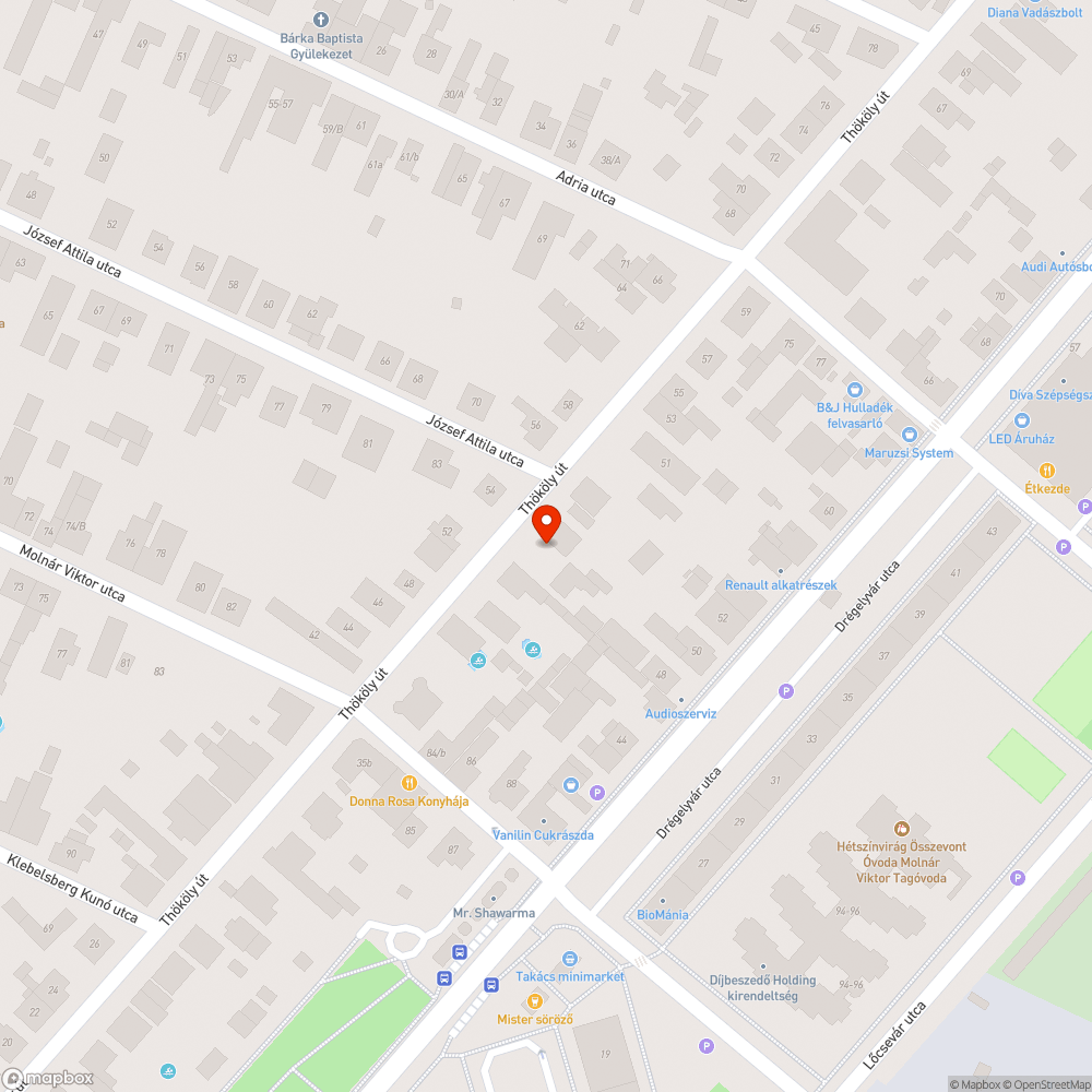 Töredezett, egyenetlen funcióját vesztett útfelület bejelentés helye