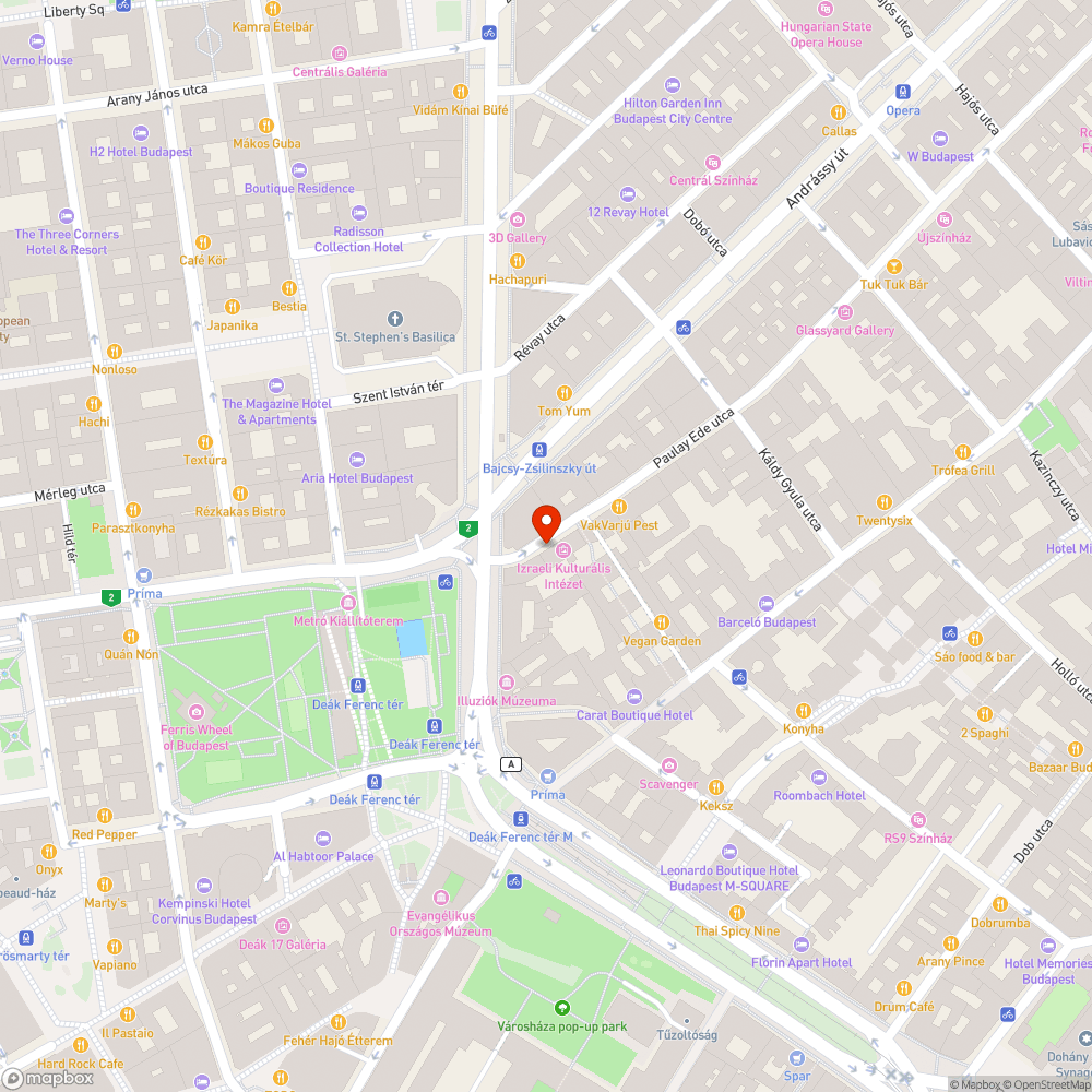 Paulay Ede utca elején életveszélyes akadály bejelentés helye