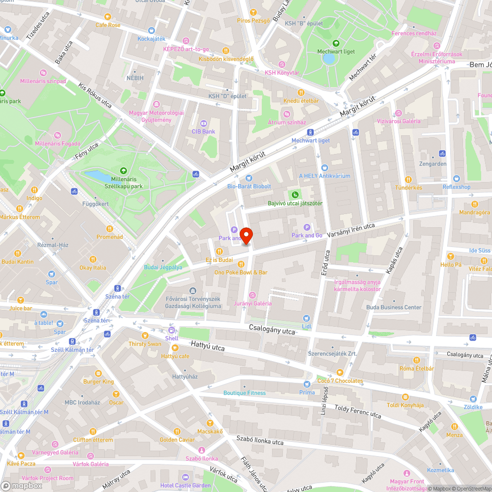 Koszos kerékpártároló bejelentés helye