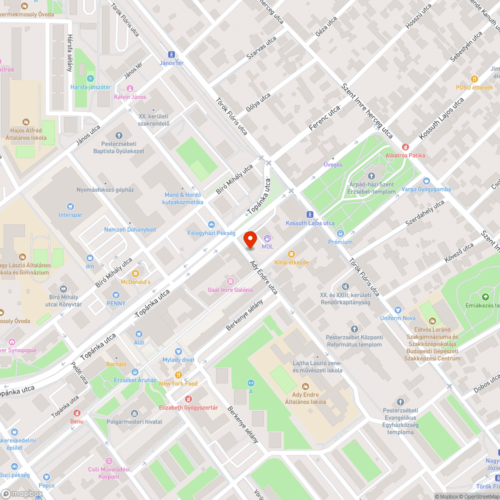 Hiányzó pollerek bejelentés helye