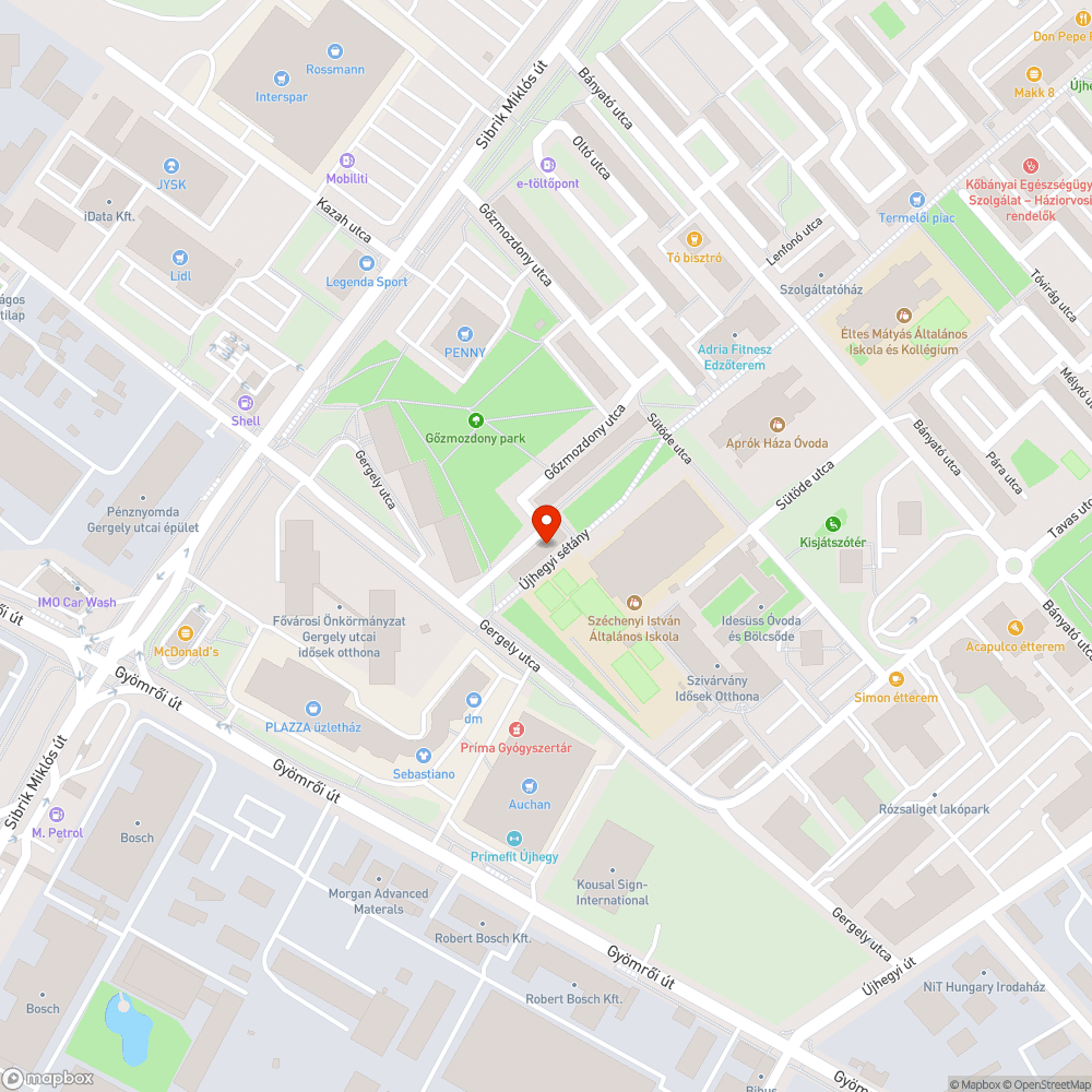 Púposodott fedlap bejelentés helye