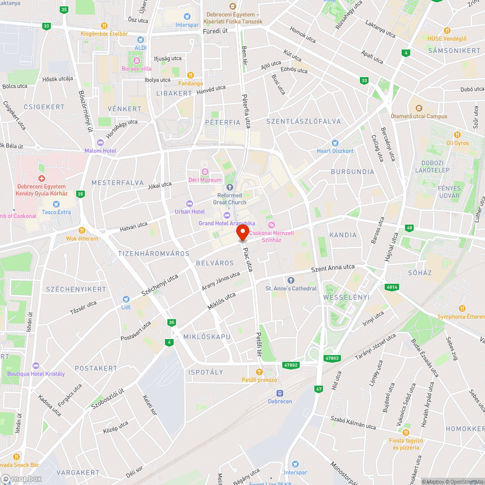 Szemétkupac a Nagyerdőn bejelentés helye