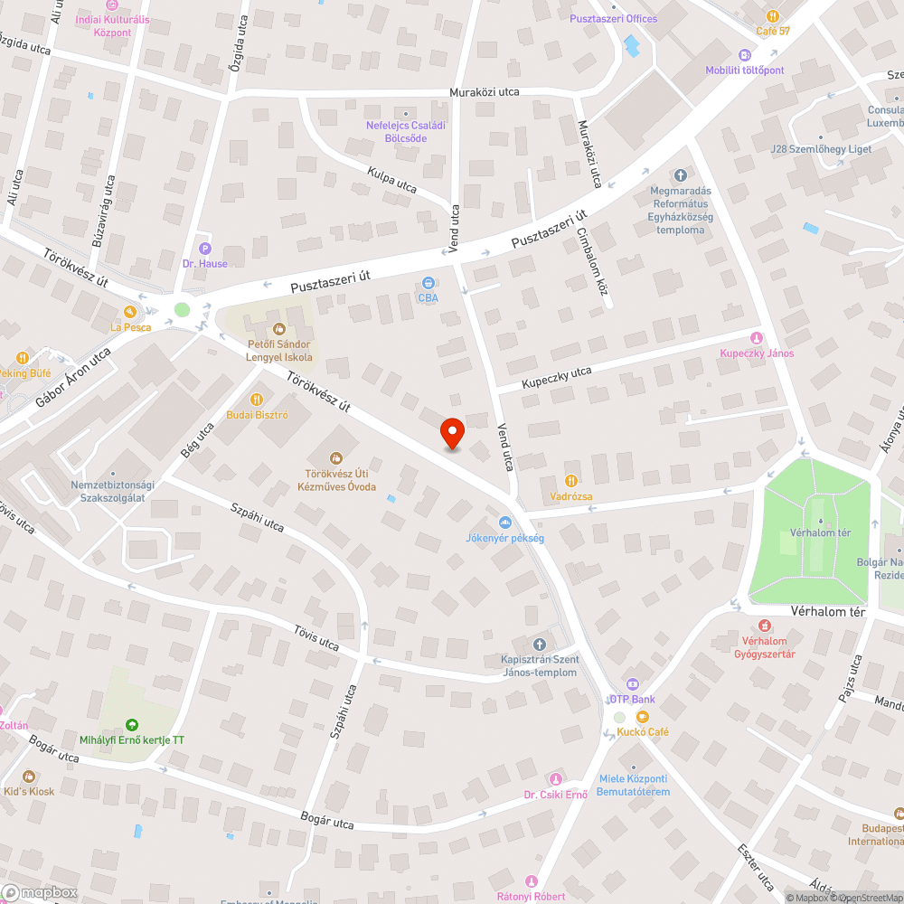 Gondozatlan sövény (bokrok) a Törökvész úton bejelentés helye