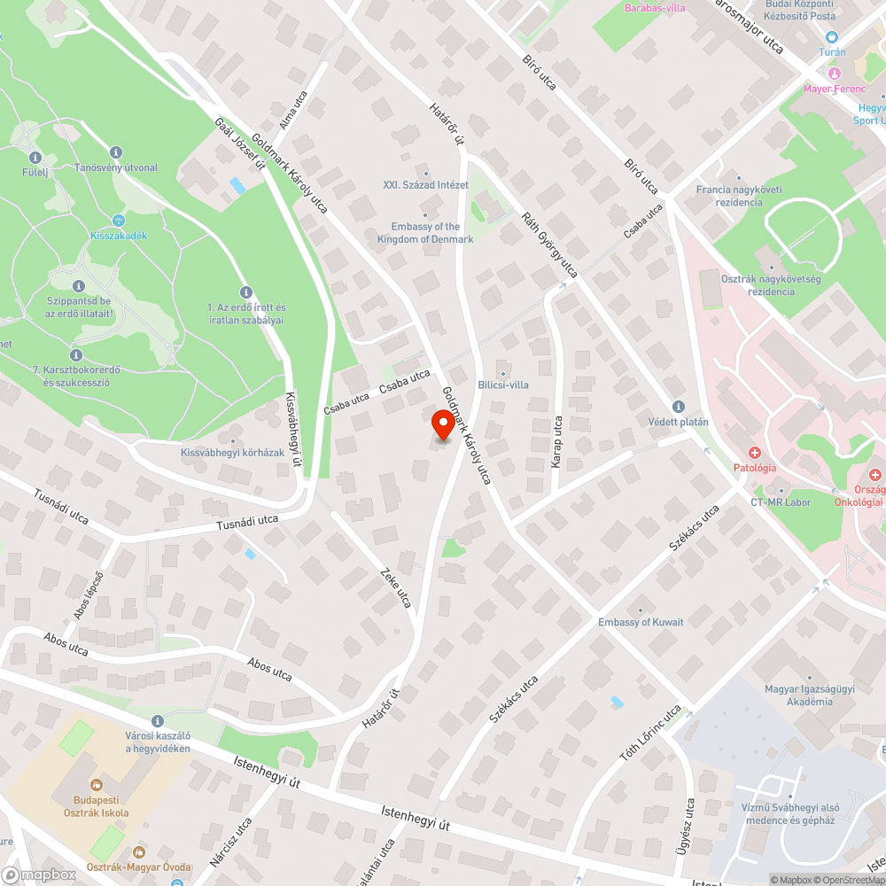 Zebra létesítése bejelentés helye