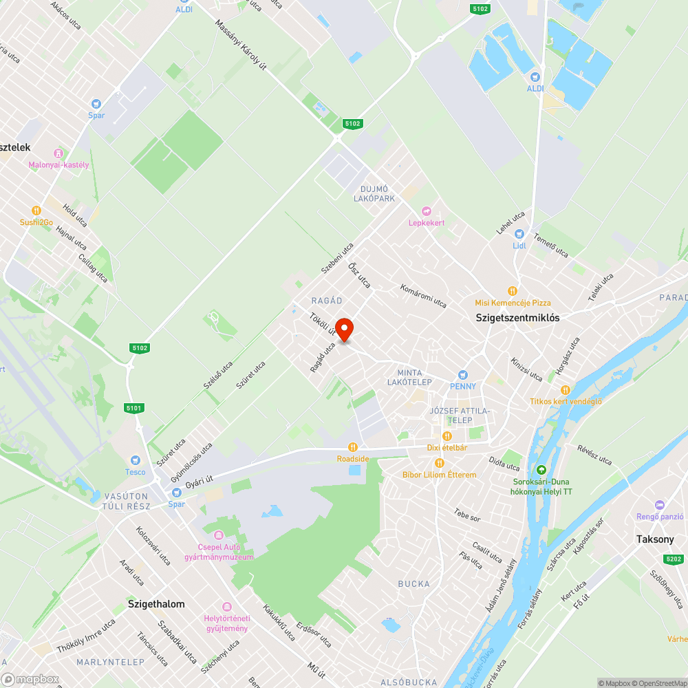 Tengelytörő kátyú bejelentés helye