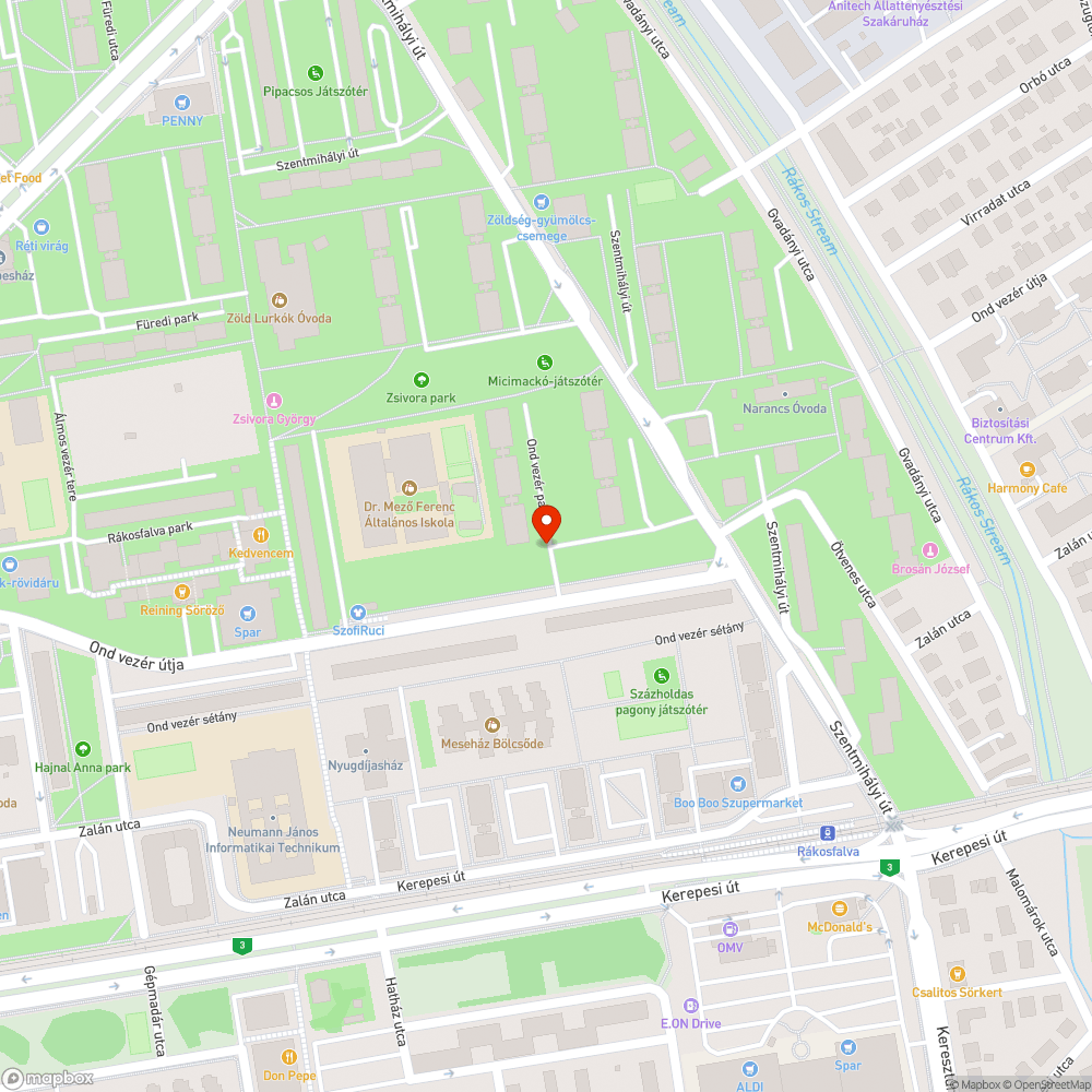 Elhagyott roncs bejelentés helye