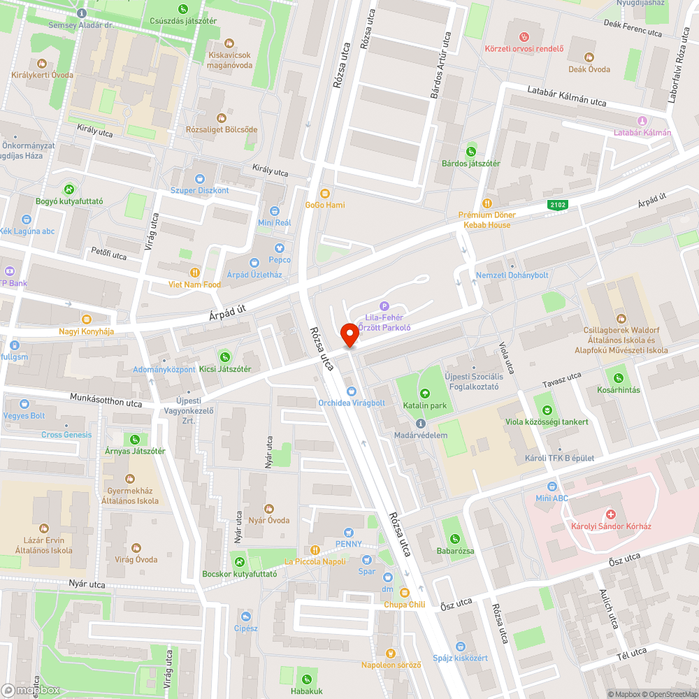 Elhagyott jármű a parkolóban bejelentés helye