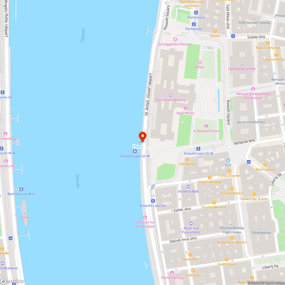 Rendkívül veszélyes rakpart rész bejelentés helye