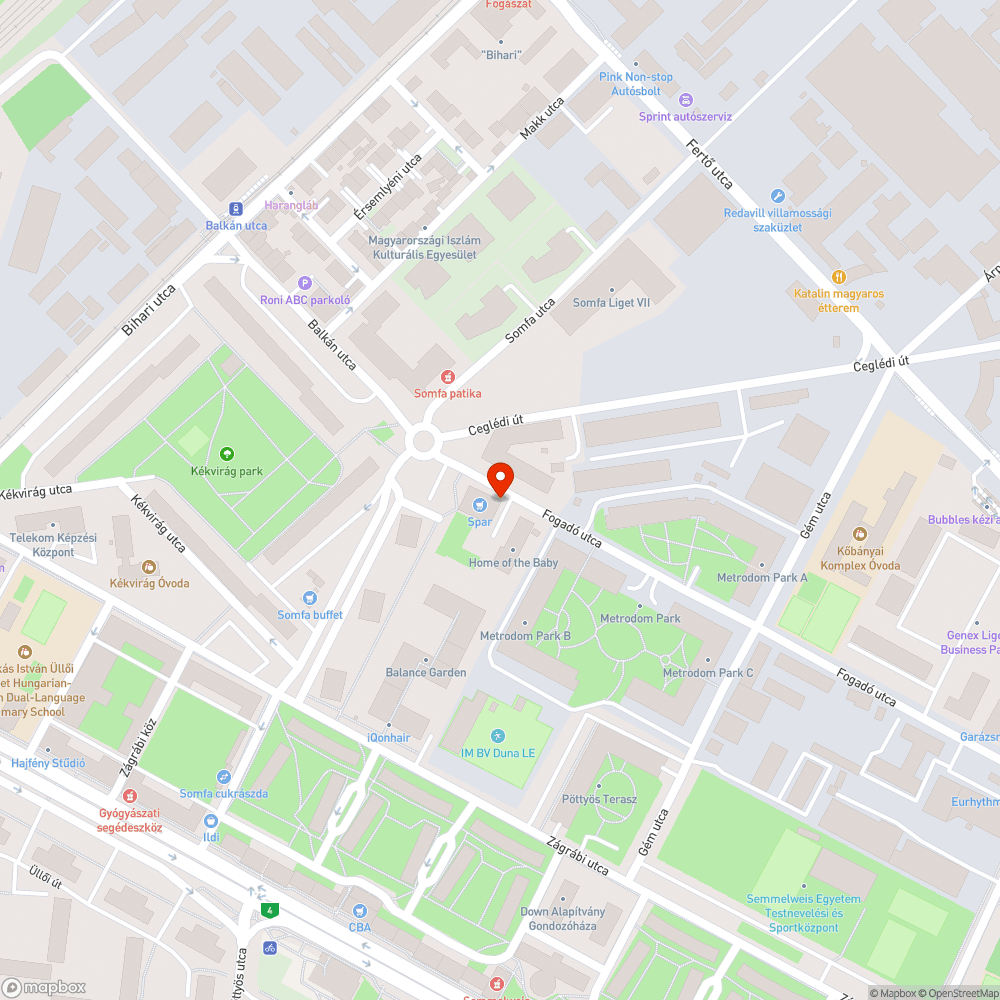 Elpusztult fák bejelentés helye