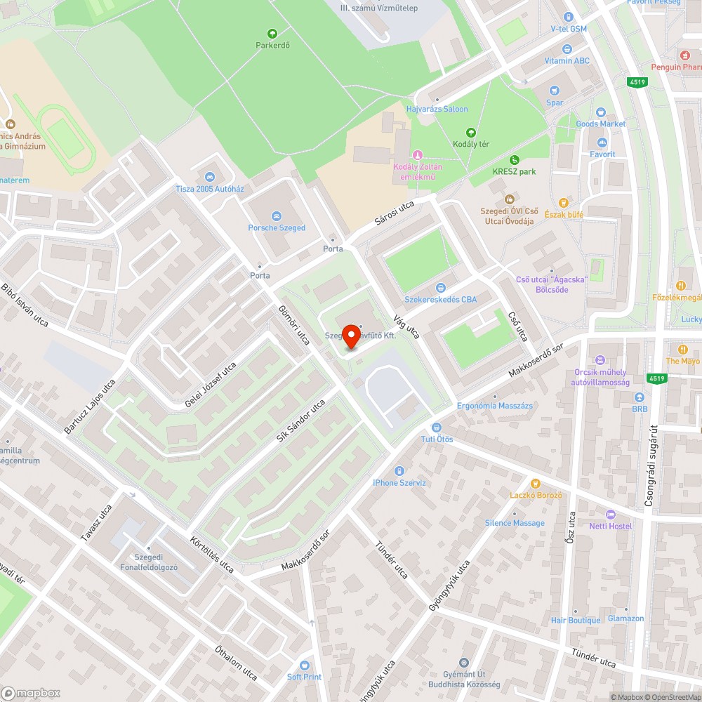 Zöld területen való parkolás bejelentés helye