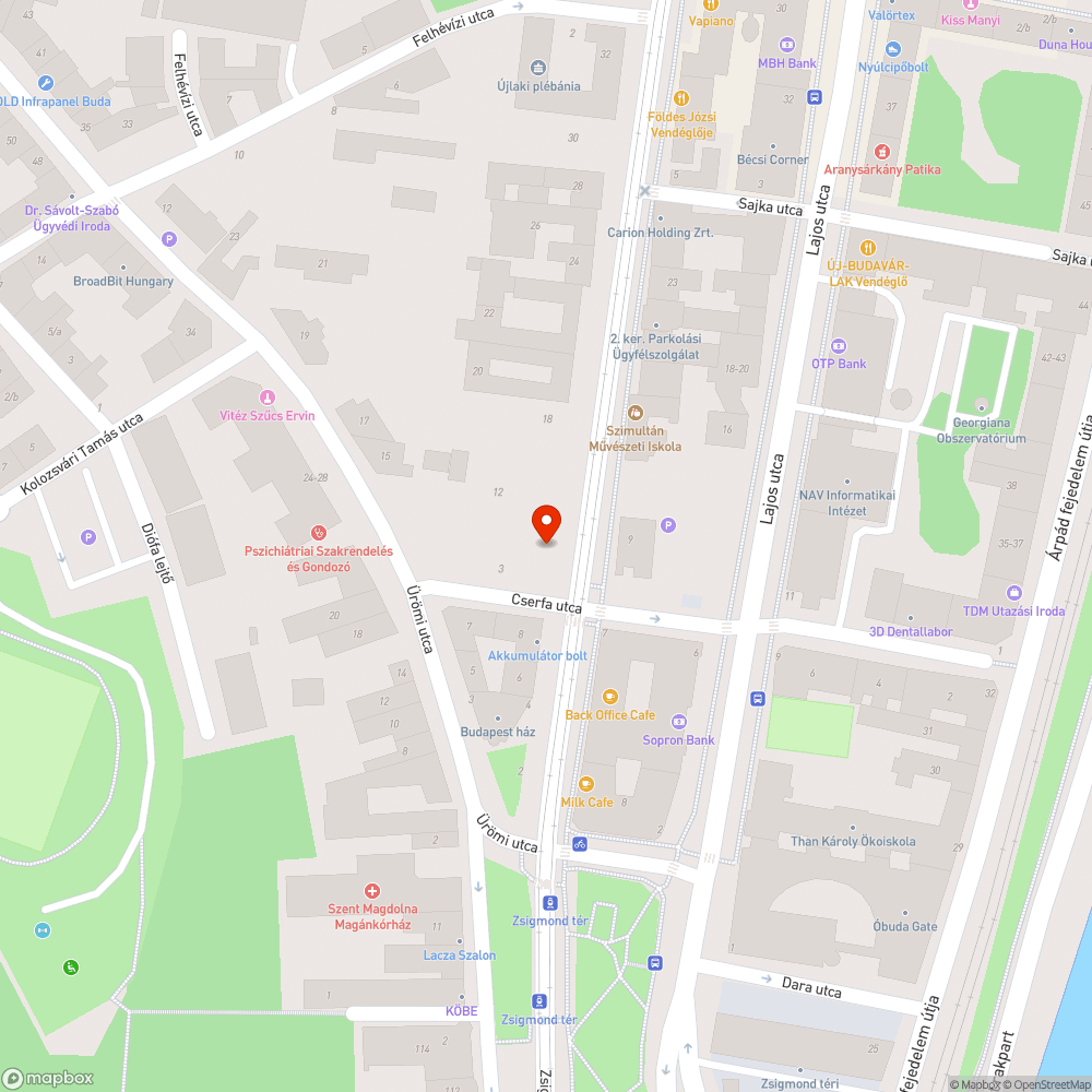 Veszélyes járdaszakasz (ismét) bejelentés helye