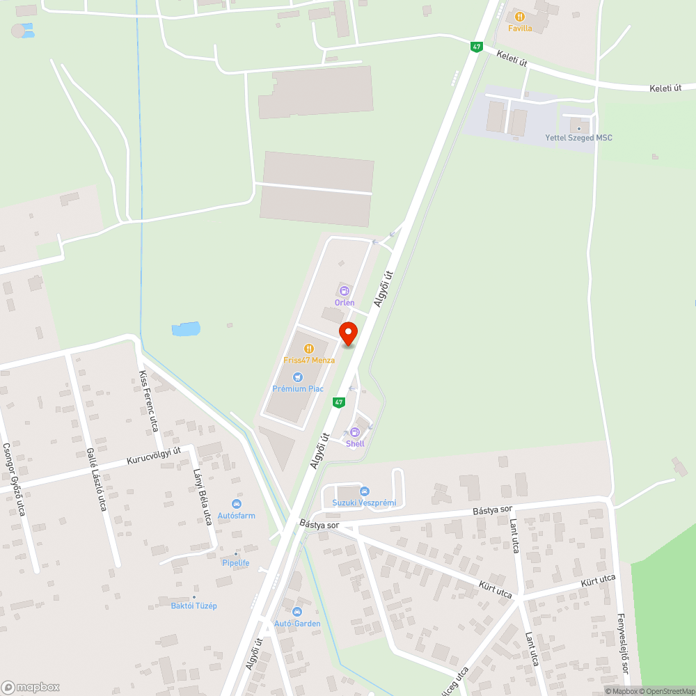 Kidőlt villanyoszlop bejelentés helye