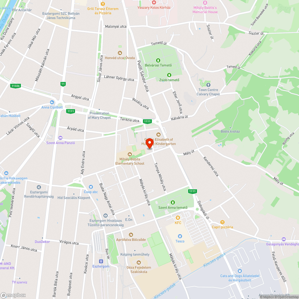 Zöld (köz)területen szemét bejelentés helye