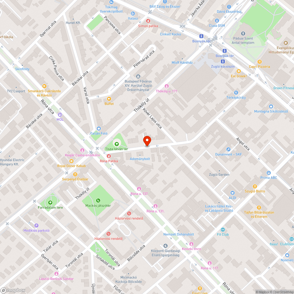 Összetört járda bejelentés helye