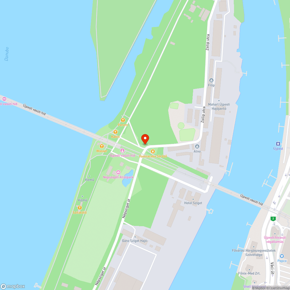 Hiányzó közvilágítás az Északi Vasúti híd pesti oldalán bejelentés helye