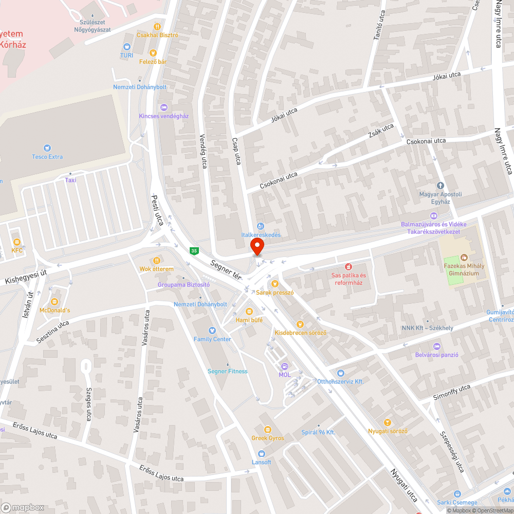 Hibás lámpafej bejelentés helye