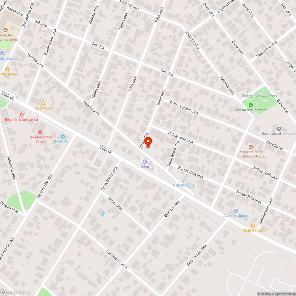 Elhagyott roncs bejelentés helye