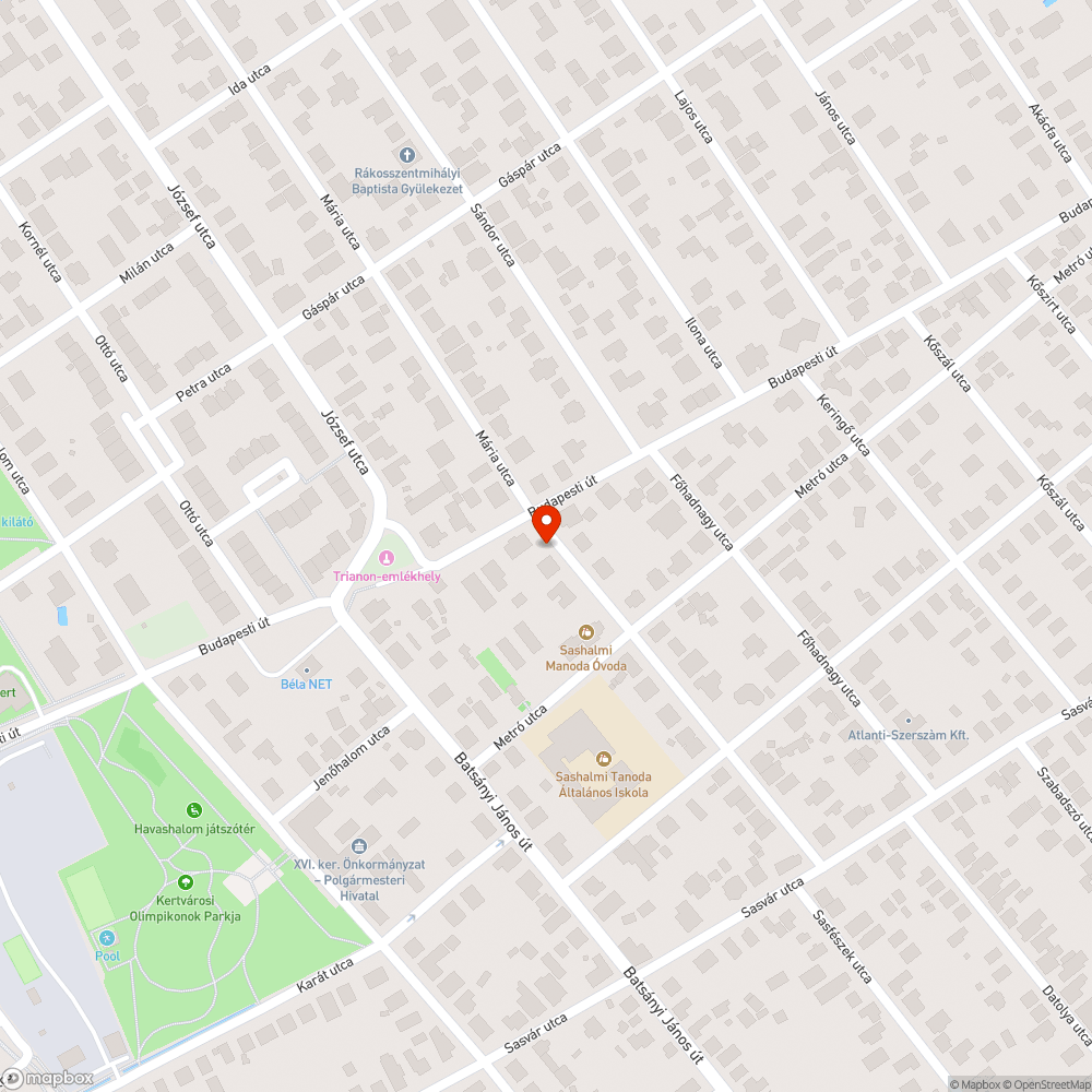 Járdára parkolás bejelentés helye