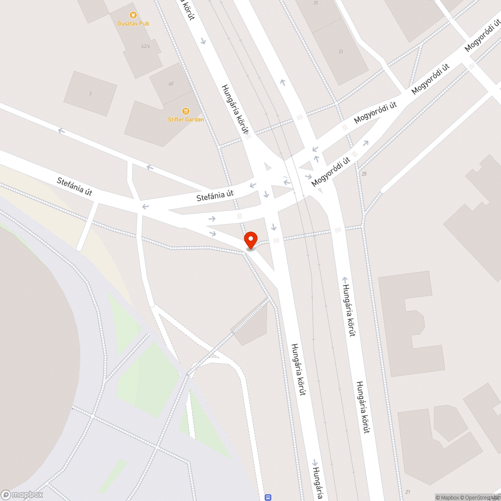 Leszakadt közlekedési lámpa bejelentés helye