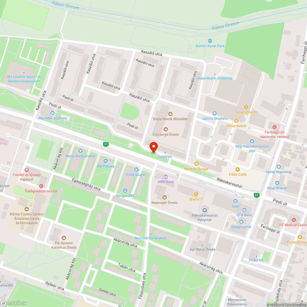 Parkolás bejelentés helye