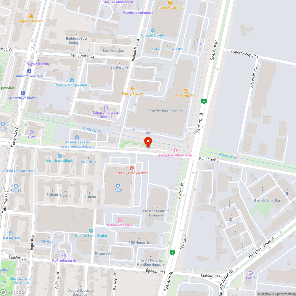 Kondorosi út parkoló - túlterjeszkedett bokor bejelentés helye