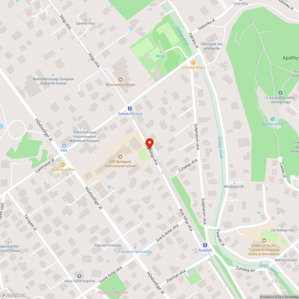 Meghibásodott közvilágítási lámpa és gallyazás bejelentés helye