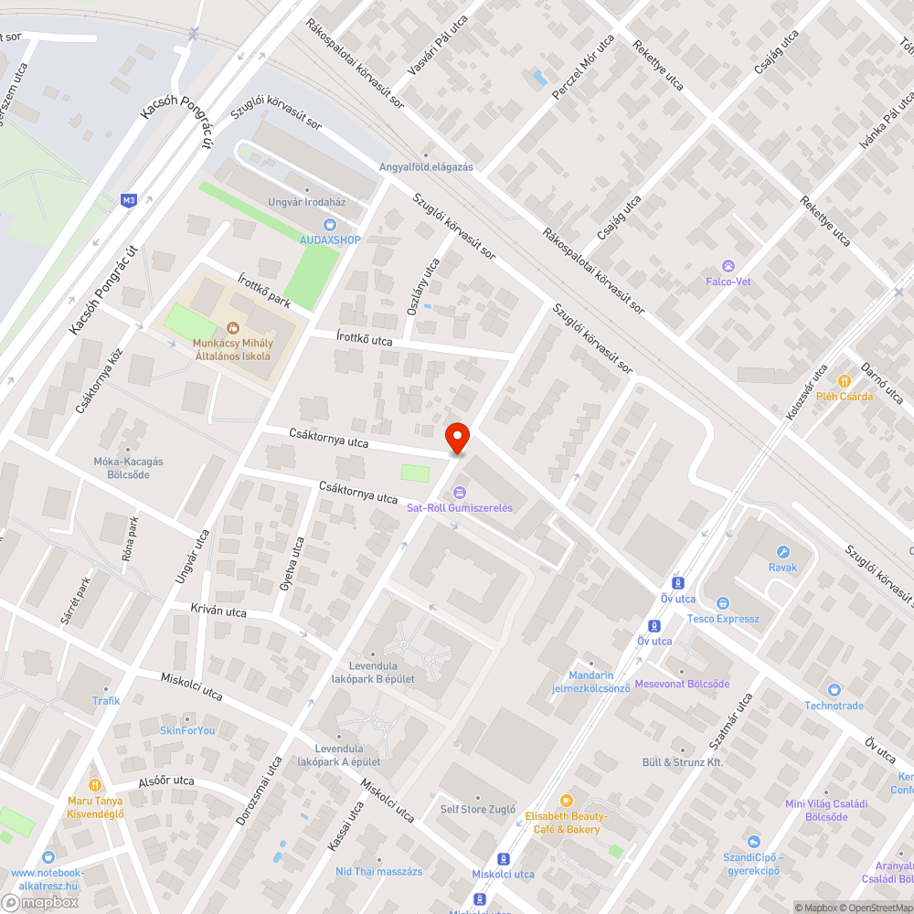 Elhagyatott kocsi bejelentés helye