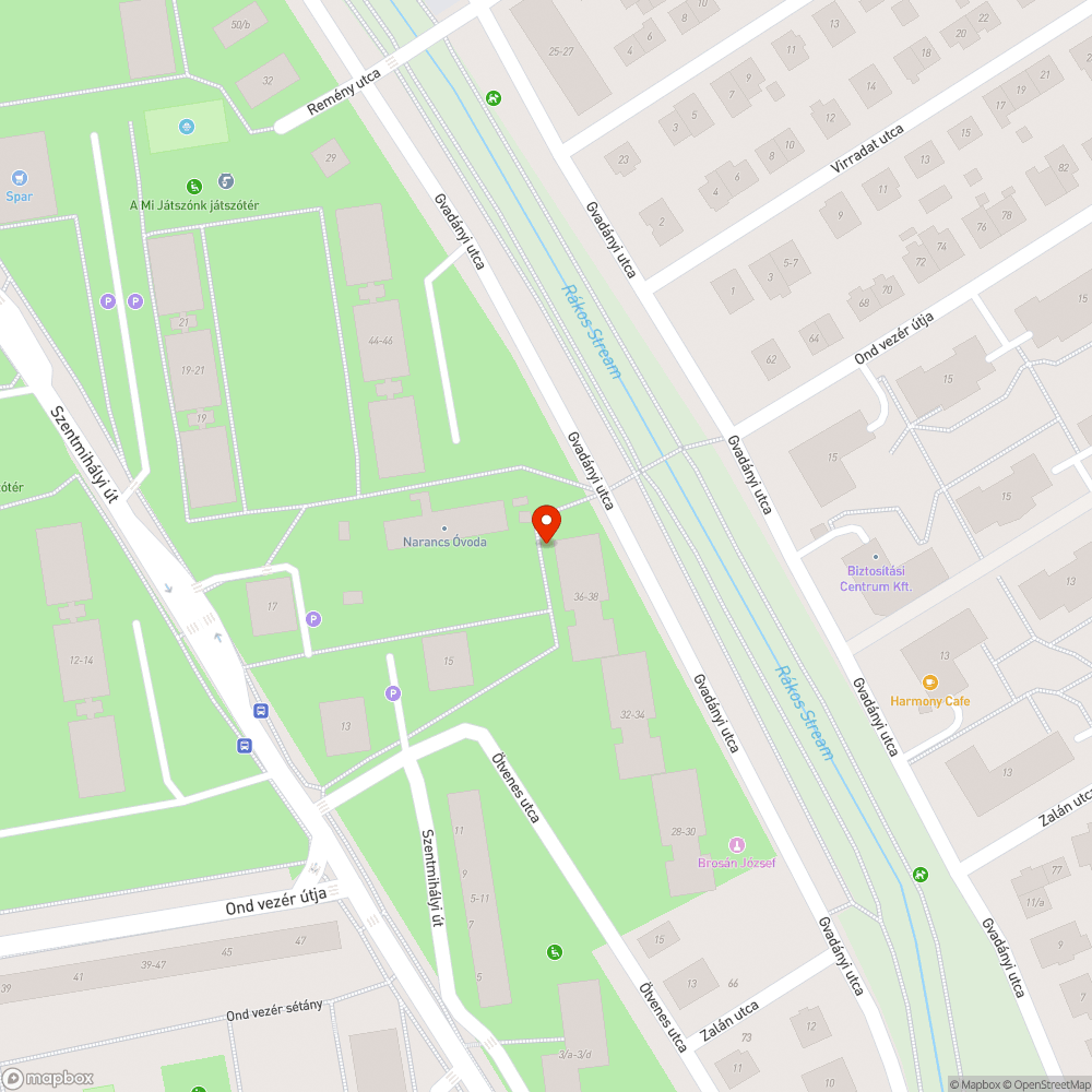 Beszakadó fedél bejelentés helye