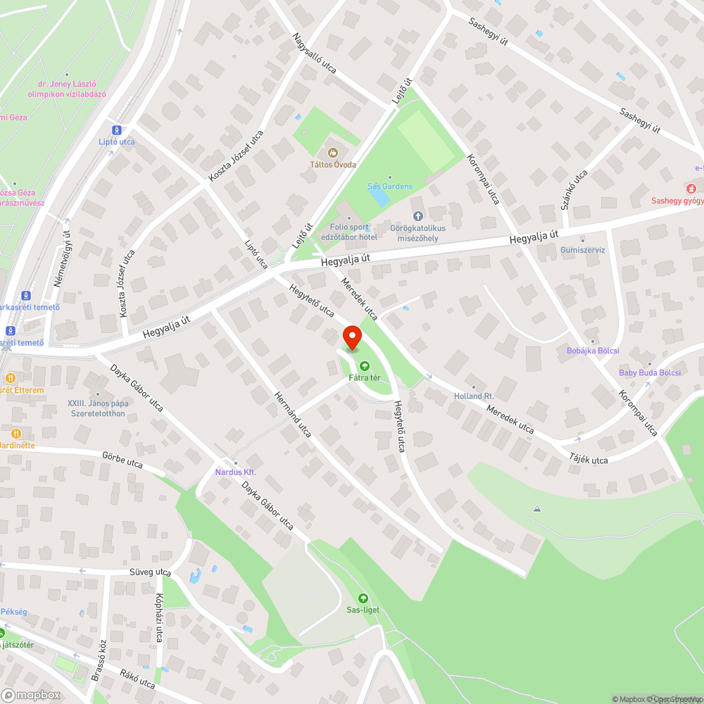 A Fátra tér amortizációja bejelentés helye