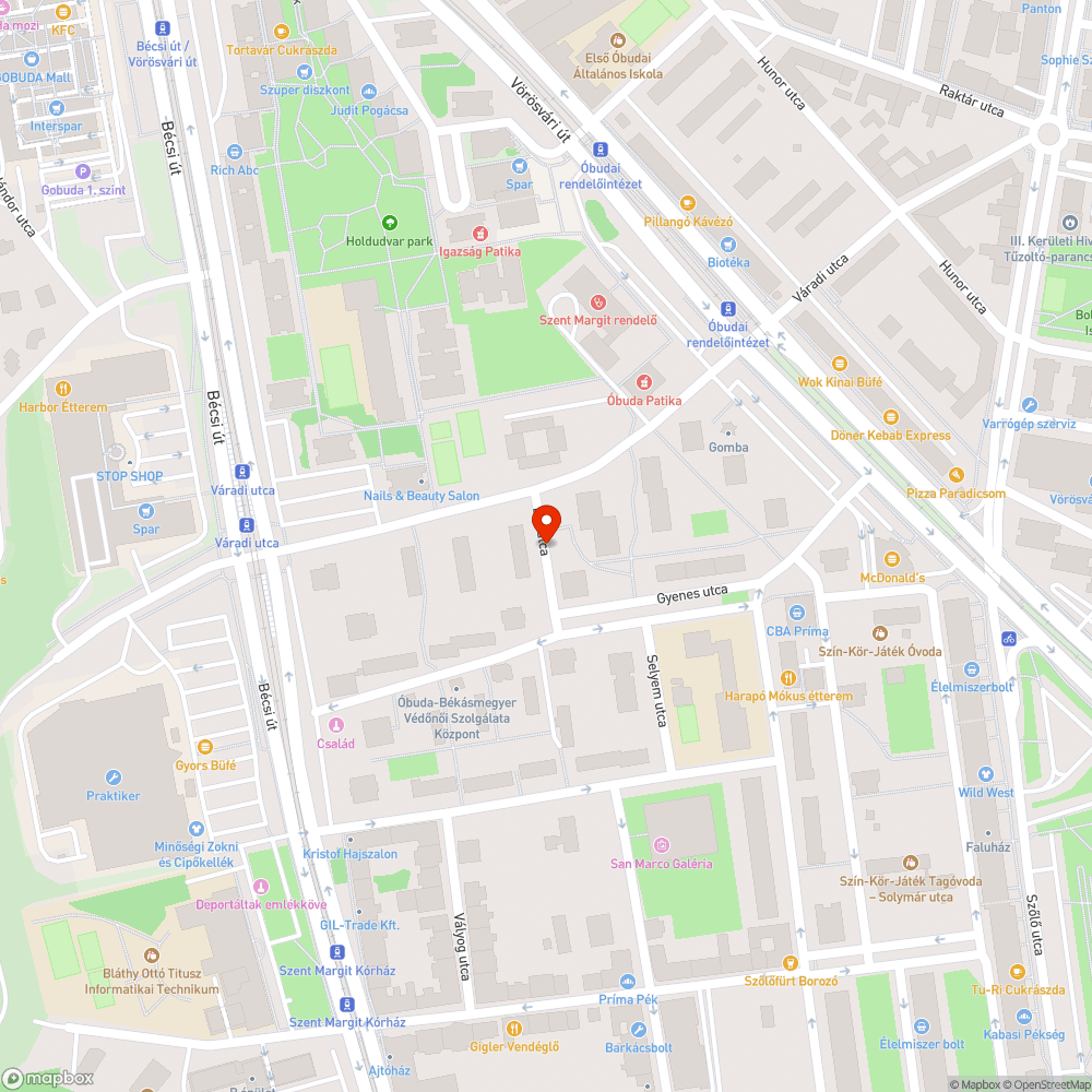 Utcai lámpák nem világítanak az Érc utcában bejelentés helye