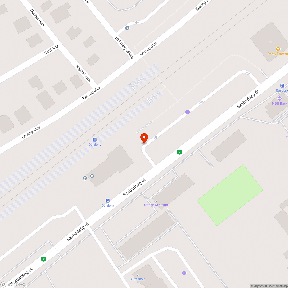 Összegyűlt esővíz az állomás parkolójában bejelentés helye