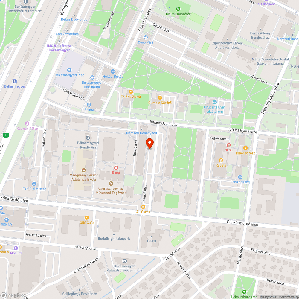 Elhagyott Jármü bejelentés helye