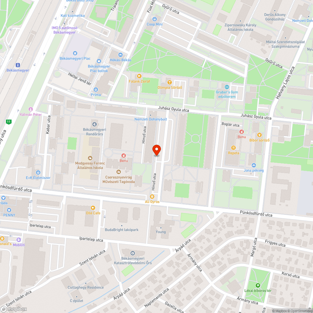 Elhagyott Jármü bejelentés helye