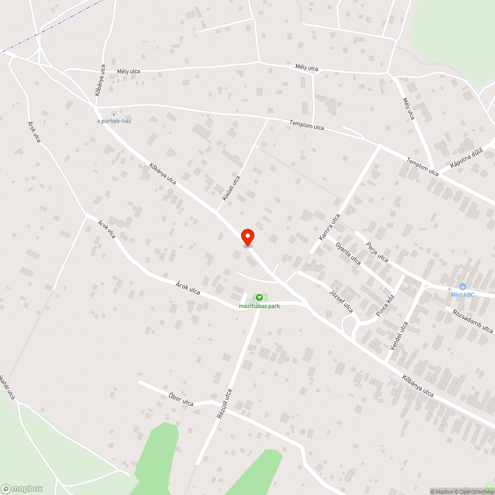 Beszakadt út bejelentés helye