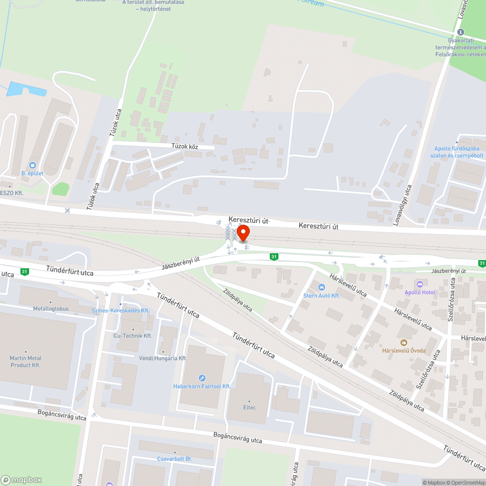 Útelválasztó betonelemre hordott zöldhulladék bejelentés helye