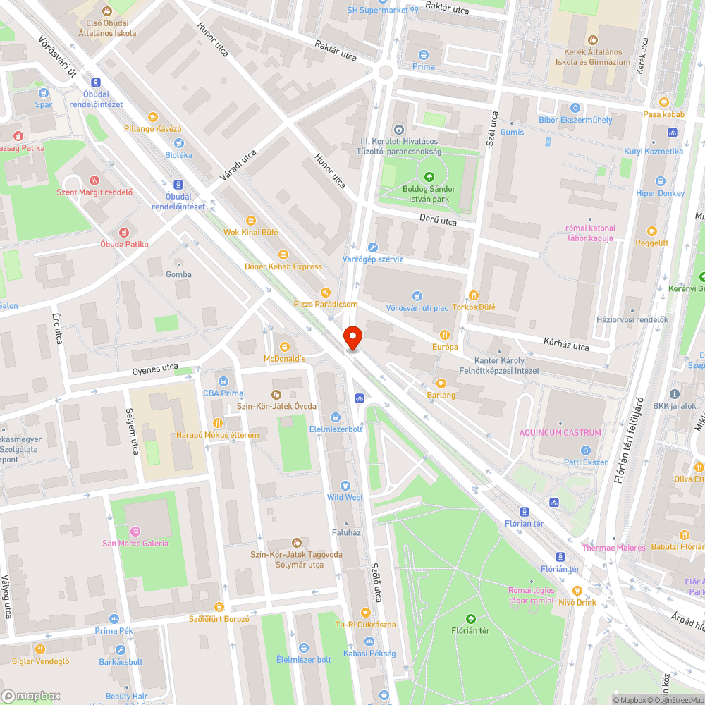 Túl veszélyes átkelő bejelentés helye