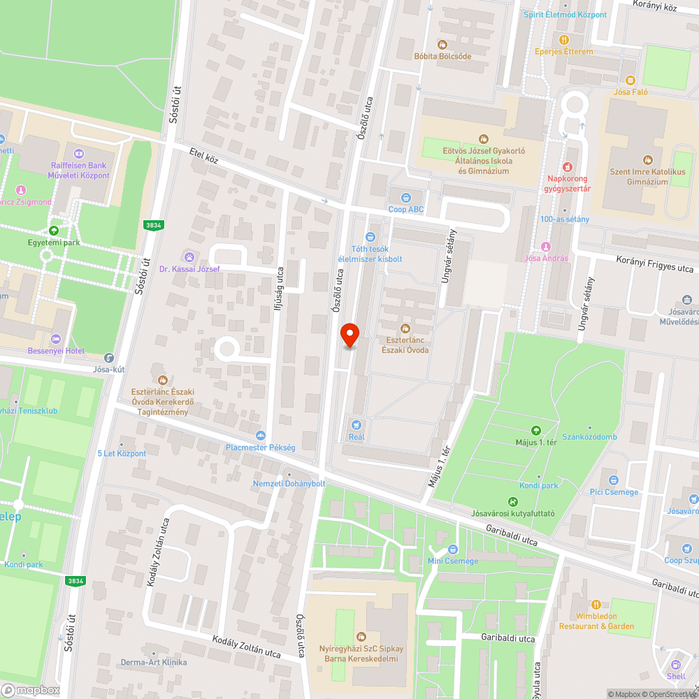 Elhagyott autó bejelentés helye