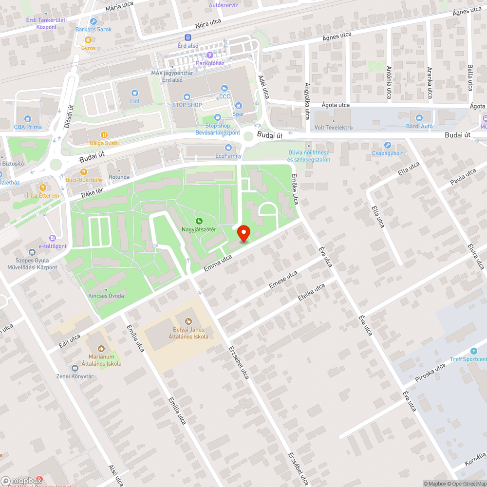 Érd lakótelep bejelentés helye