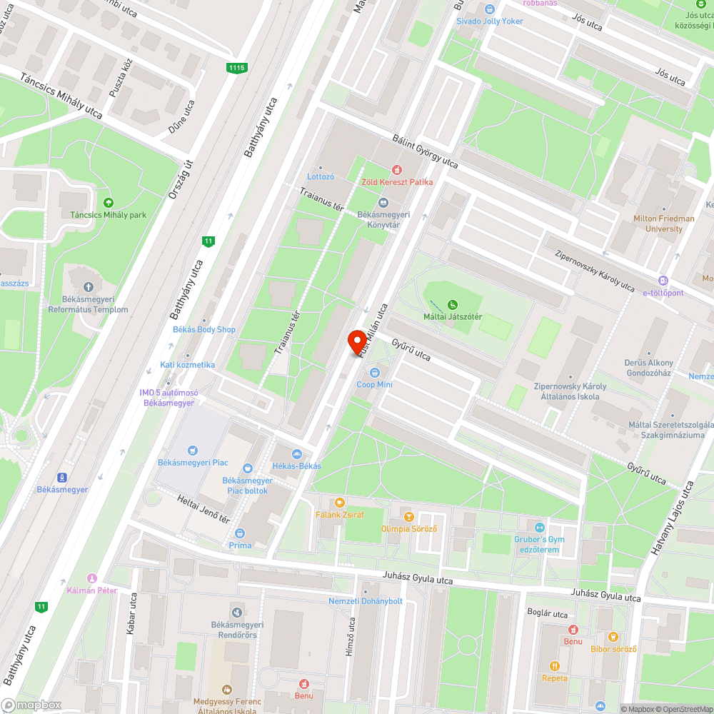 Gyanús jármű bejelentés helye