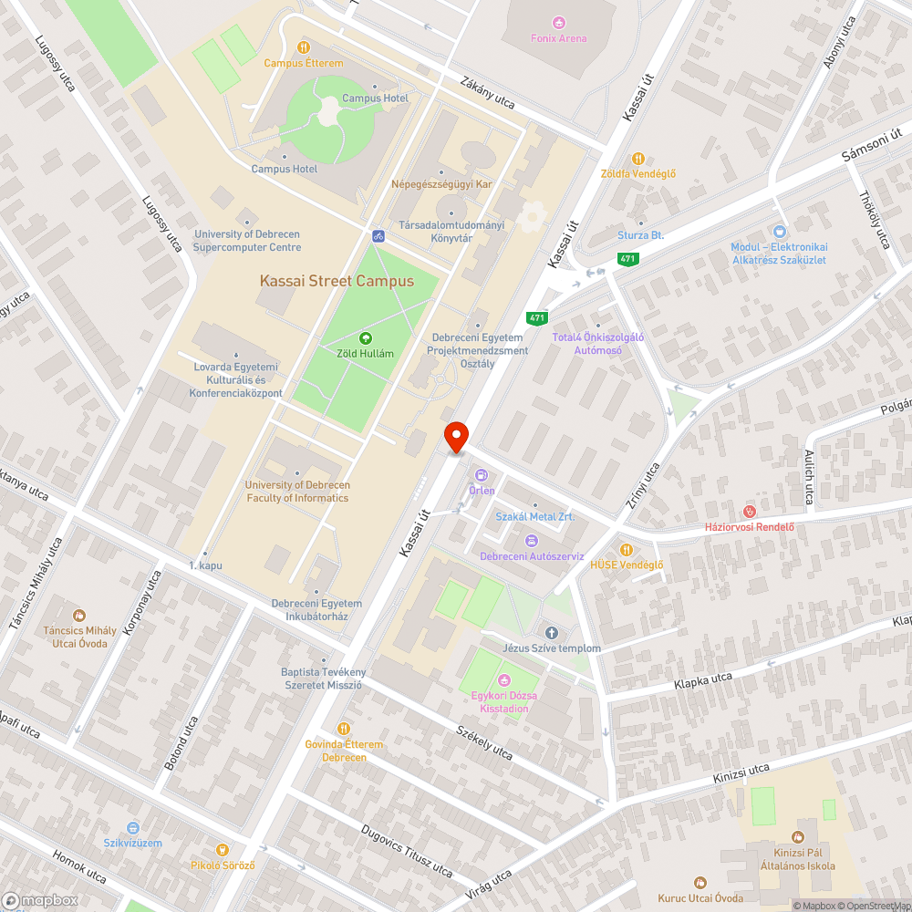 Nyilvános telefonfülke bejelentés helye