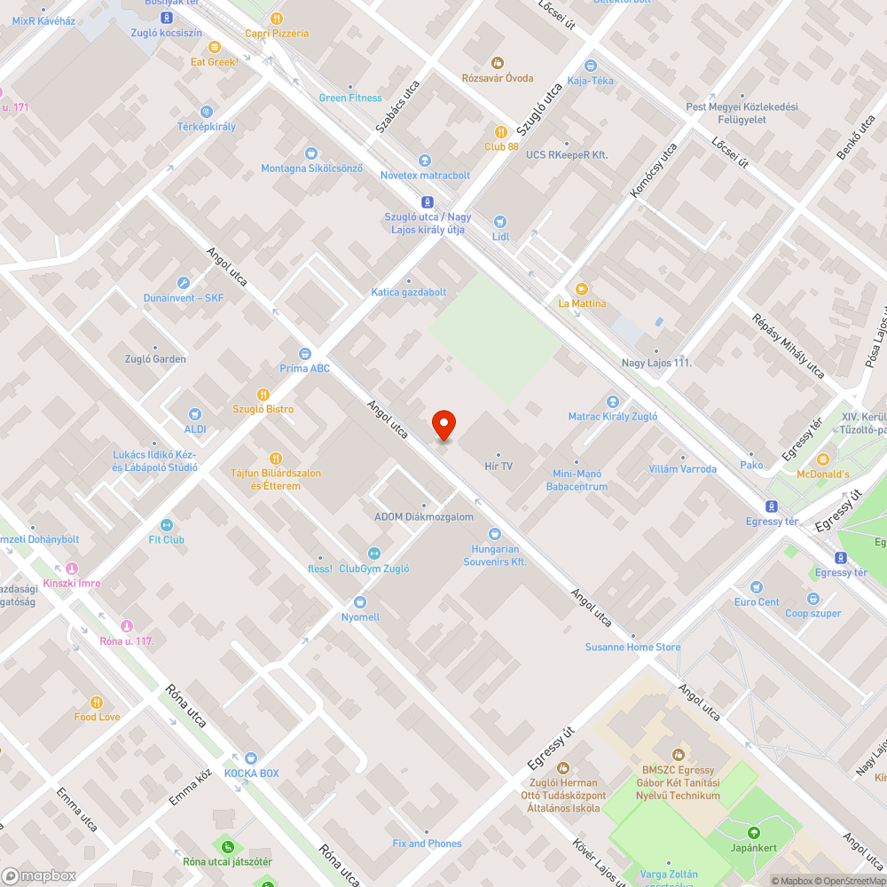 Rendszám nélküli autó Angol u. bejelentés helye